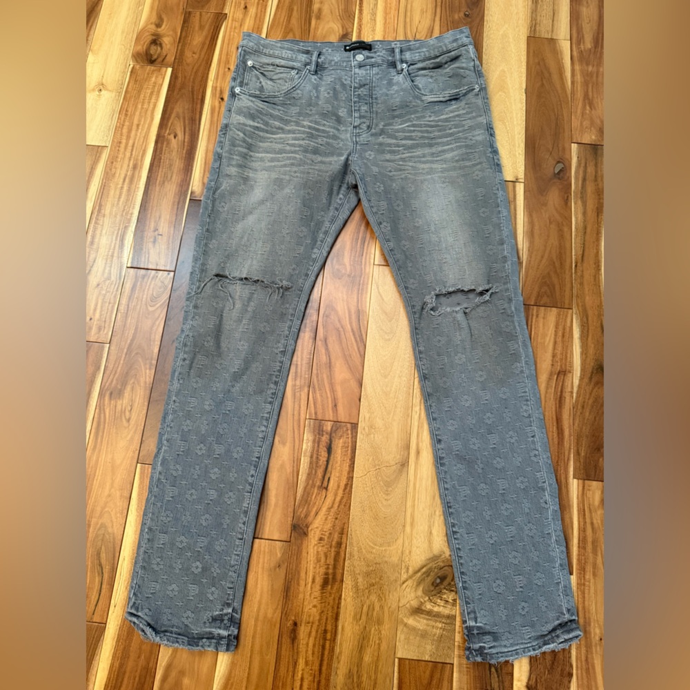 Gray Slim Straight Jeans